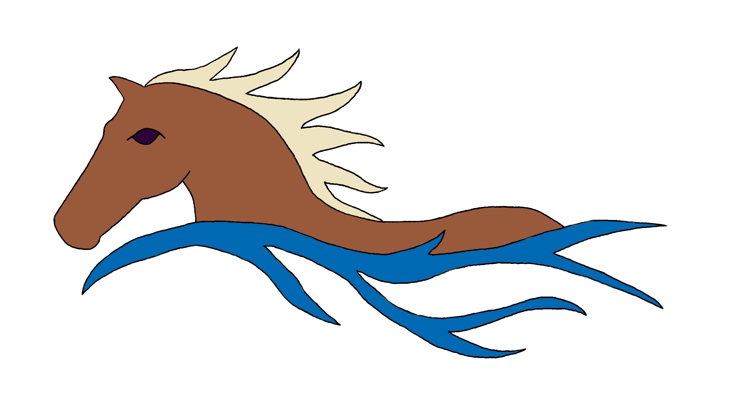 Logo schwimmendes Pferd